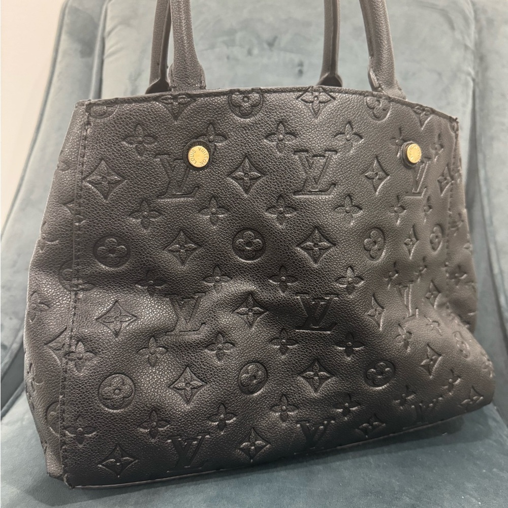 Fashion Inspired Black Monogram Tote Bag